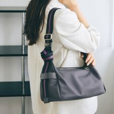 【TREASURE TOPKAPI】ナイロン ストライプベルト ショルダーバッグ