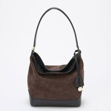 【TREASURE TOPKAPI】スエード レザーコンビ ワンショルダーバッグ チャーム付き