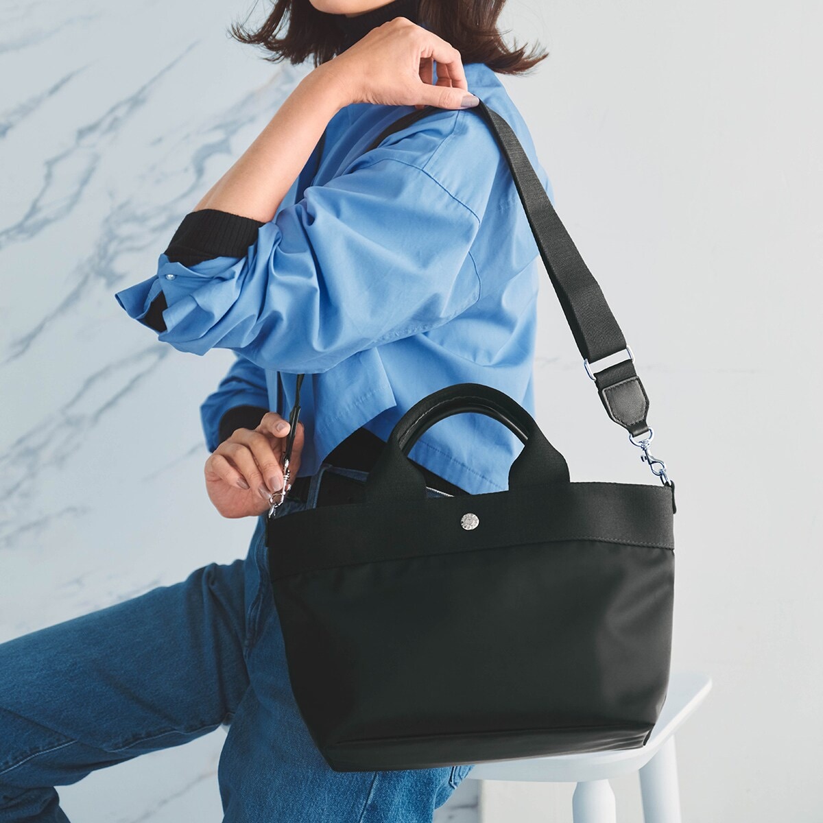 トプカピ（TOPKAPI）/【Breath TOPKAPI sis】ナイロン トート バッグ ショルダー付き 軽量 RIPPLE Breath TOPKAPI sis】ナイロン トート バッグ ショルダー付き 軽量