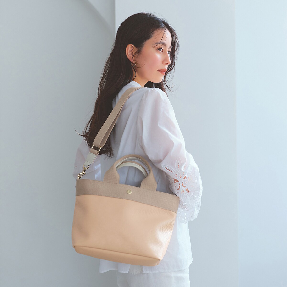 Breath TOPKAPI】26SS新色 RIPPLE トート バッグ M（ショルダー付き