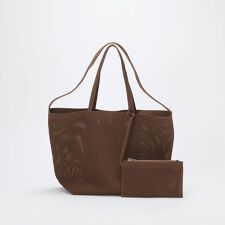 【Breath TOPKAPI】ニットジャガード 2way ビッグ トートバッグ ポーチ付き