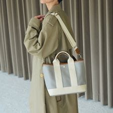 スコッチグレイン ネオレザー トート バッグ ショルダー付き M【雨 