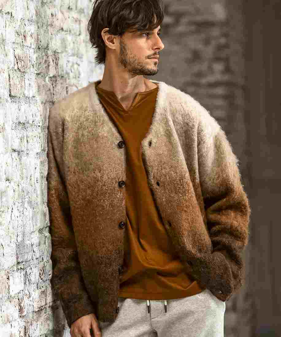 AKM Contemporary グラデーションモヘアクルーネックニット【WEB/直営