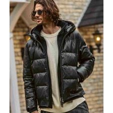 AKM Contemporary シープレザーレイヤードダウンジャケット【WEB/直営店限定】
