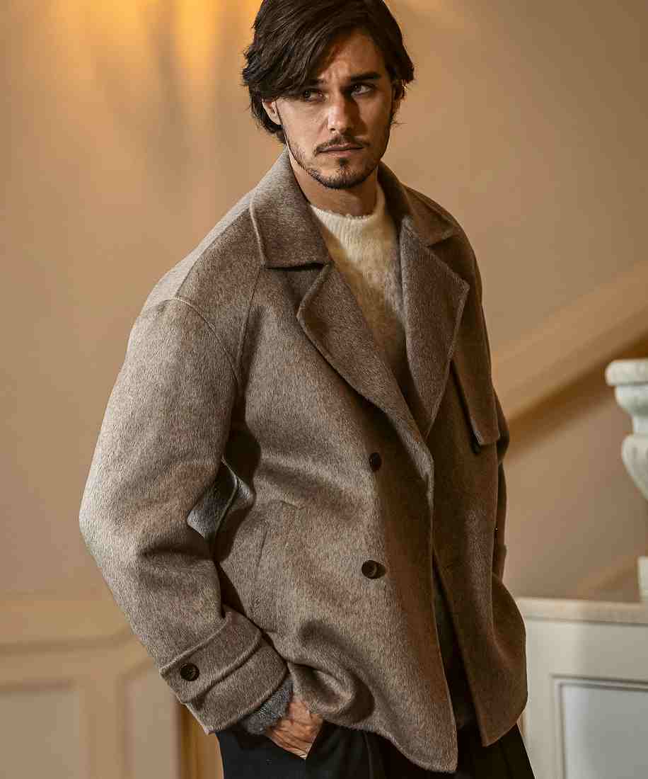 766US MELTON ZIP UP P-COAT／メルトン ジップアップ ピーコート