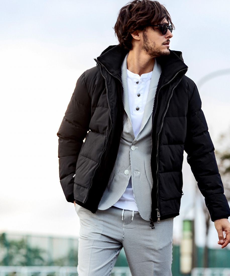 3276エイケイエムコンテンポラリー 裏地レオパードダウンジャケット