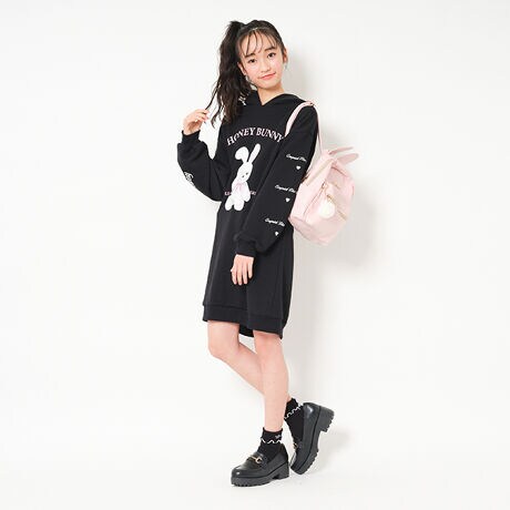 裏毛 ウサギプリントパーカーワンピース ラブトキシック Lovetoxic ファッション通販 マルイウェブチャネル 裏毛 ウサギプリントパーカーワンピース ラブトキシック Lovetoxic ファッション通販 マルイウェブチャネル