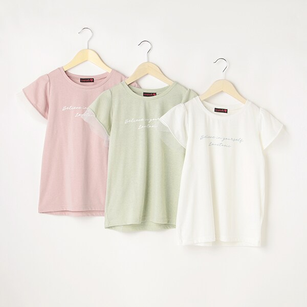 tシャツ コットンライトポンチフリルチュールカットソー レディース コットンライトポンチフリルチュールカットソー(508392472