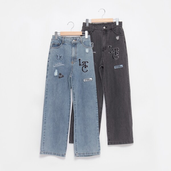 LTXC】ワッペンワイドパンツ | ラブトキシック(Lovetoxic) | マルイ