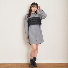 ラブトキシック(Lovetoxic)のビスチェ付グレンチェックシャツワンピース