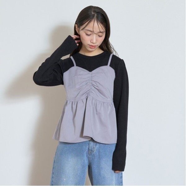 【ことゆみ様】エブール レイヤードトップス ネイビー レイヤードトップス | ラブトキシック(Lovetoxic) | マルイウェブチャネル