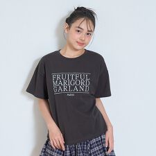 3段ロゴ刺しゅうTシャツ