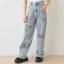 ペイントデニムパンツ