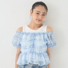 ラブトキシック(Lovetoxic)のチェックオフショルインナーセット