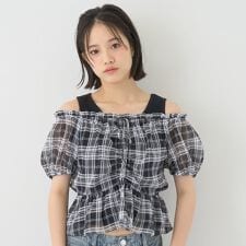 ラブトキシック(Lovetoxic)のチェックオフショルインナーセット