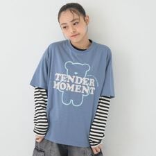 【7days】【吸水速乾／さらさら】ルーズ半袖T+ロンTセット