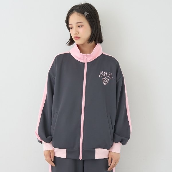 スウェット、タフタブルゾン シアーダンボール ダブルジップブルゾン