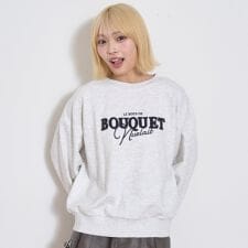 【秒かわトップス】ロゴ刺しゅうベーシックスウェット