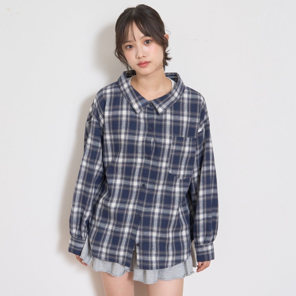 2WAY長袖チェックシャツSET | ラブトキシック(Lovetoxic) | マルイ