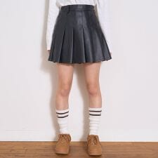 【LTXC】合皮プリーツスカート