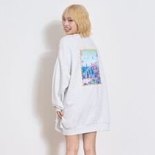 【裏起毛】フォトバックチュニックワンピース