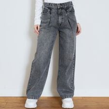 【LTXC】【セット可】タックワイドデニムパンツ