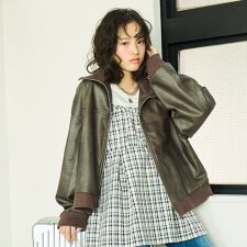 【LTXC】合皮ブルゾン