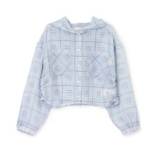 【7days】シアーチェックシャツパーカー