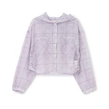 【7days】シアーチェックシャツパーカー