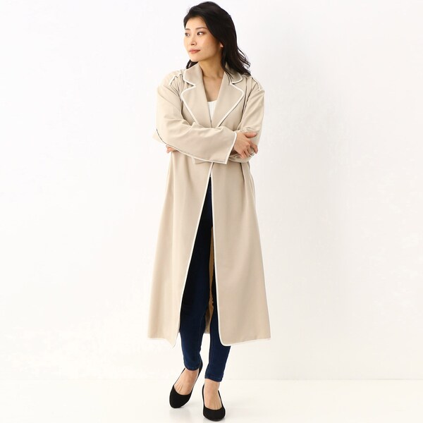 MARY QUANT マリークワント オーバーコート パイピングオーバートレンチ ロングコート | マリークワント(MARY