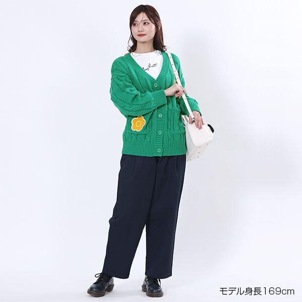 マリークワント　バイカラーセーラーカーディガン（ホワイト） マリークワント MARY QUANT バイカラーセーラー カーディガン