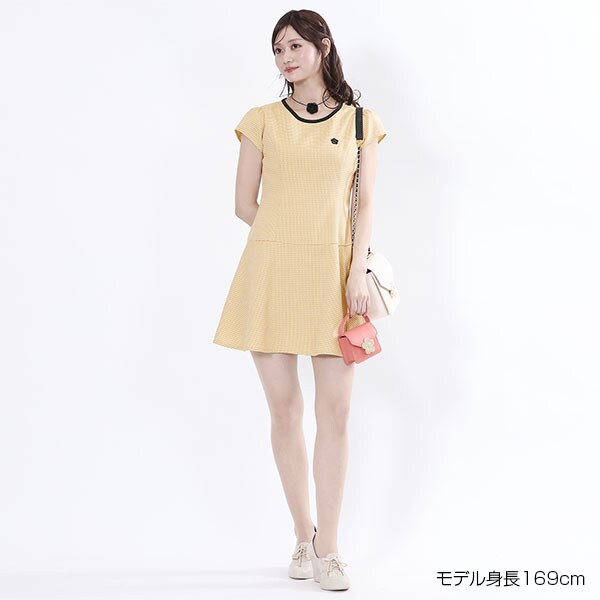 国内配送★MARY QUANT★ツイードパイピング ワンピース セール】ツイードパイピング ワンピース（ワンピース）｜MARY