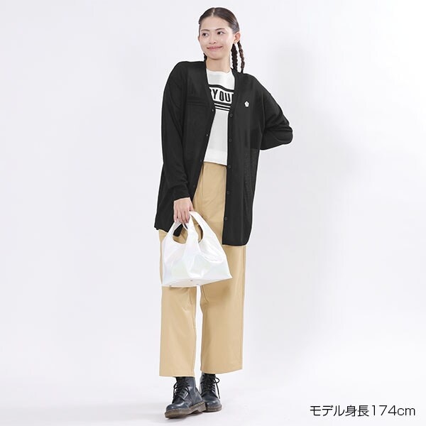 ★High Life★ハイライフ★白ロゴ刺繍カーディガン★羽織り★BLACK ☆High Life☆ハイライフ☆白ロゴ刺繍カーディガン☆羽織り☆BLACK