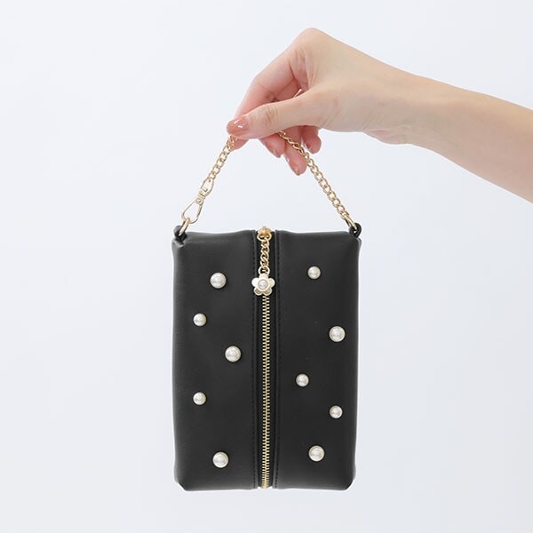 マリークワント　バニティ　ブルー MARY QUANT ポーチ マリークワント mary quant シンプルエンボス