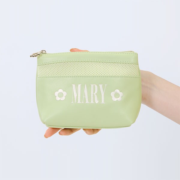 メッシュMARYロゴ刺繍 バネクチポーチ | マリークワント(MARY