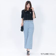 デイジーパッチデニム パンツ