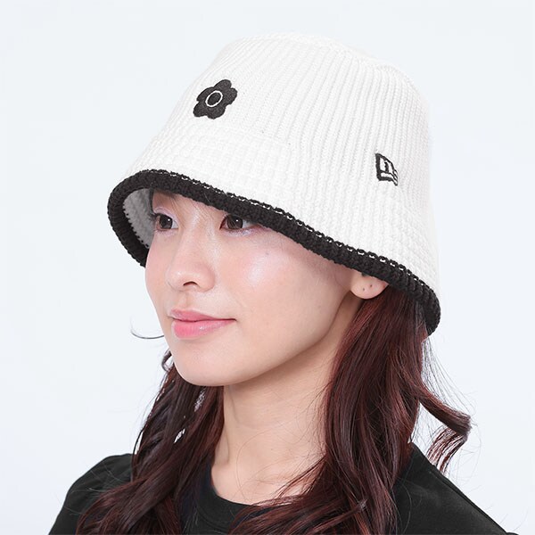 【新品★タグ付】ニューエラ×マリークワント　バケットハット NEW ERA(R) × MARY QUANT♡ニットバケット ハット (MARY QUANT