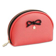 サフィアーノリボン ラウンドポーチ