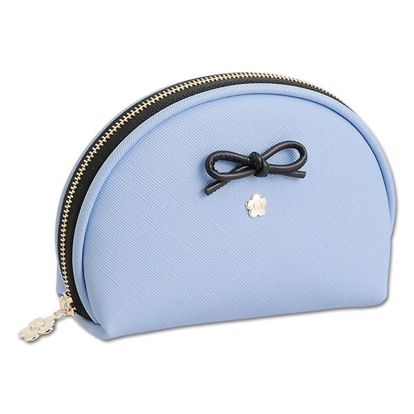 サフィアーノリボン ラウンドポーチ