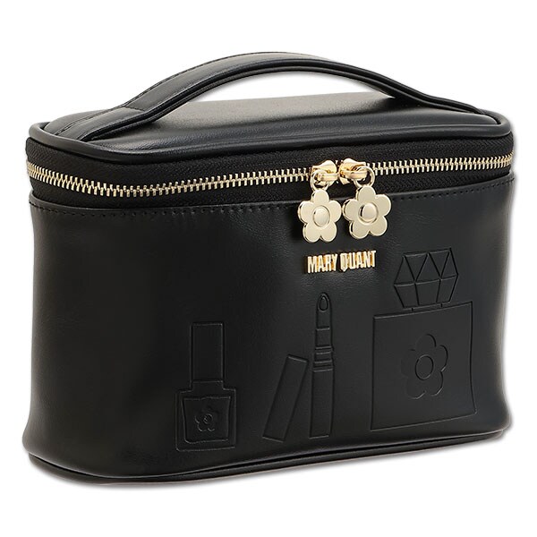 すぐ届く 花柄【MARY QUANT】シンプル エンボス バニティバッグ Amazon.co.jp: [マリークヮント] ランダムデイジーエンボス