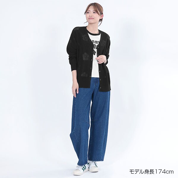 マリークワント　バイカラーセーラーカーディガン（ホワイト） マリークワント MARY QUANT バイカラーセーラー カーディガン