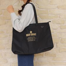 ゴールドロゴプリント舟型 トート | マリークワント(MARY QUANT 