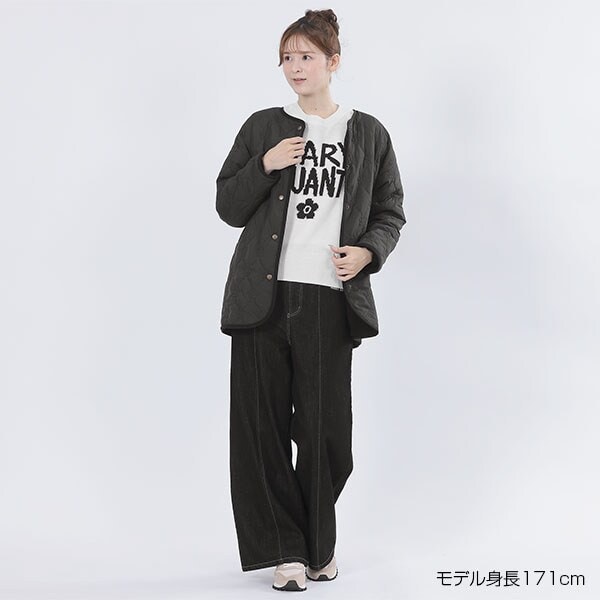 MARY QUANT デイジープリントリバーシブル ブルゾン(カーキ)完売品 MARY QUANT（マリークワント）の「キルティングデイジーリバーシブル