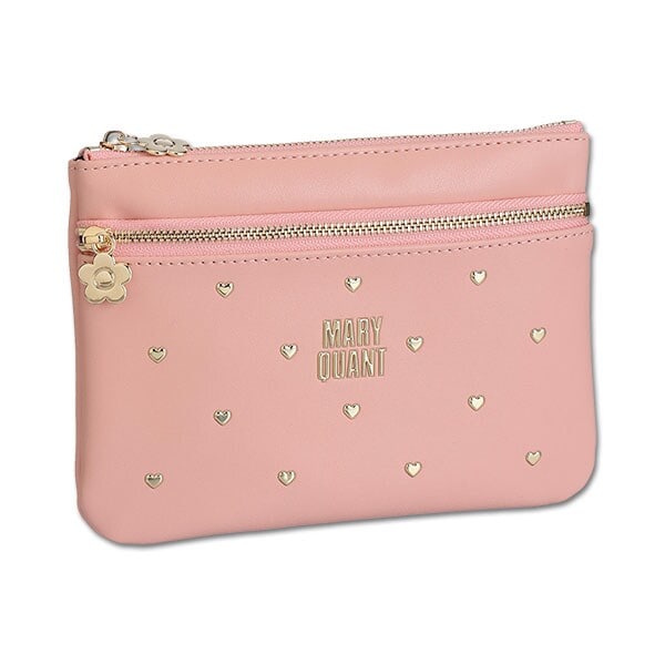 ポーチ二つ ハートフロート 2ファスナーポーチ | マリークワント(MARY QUANT