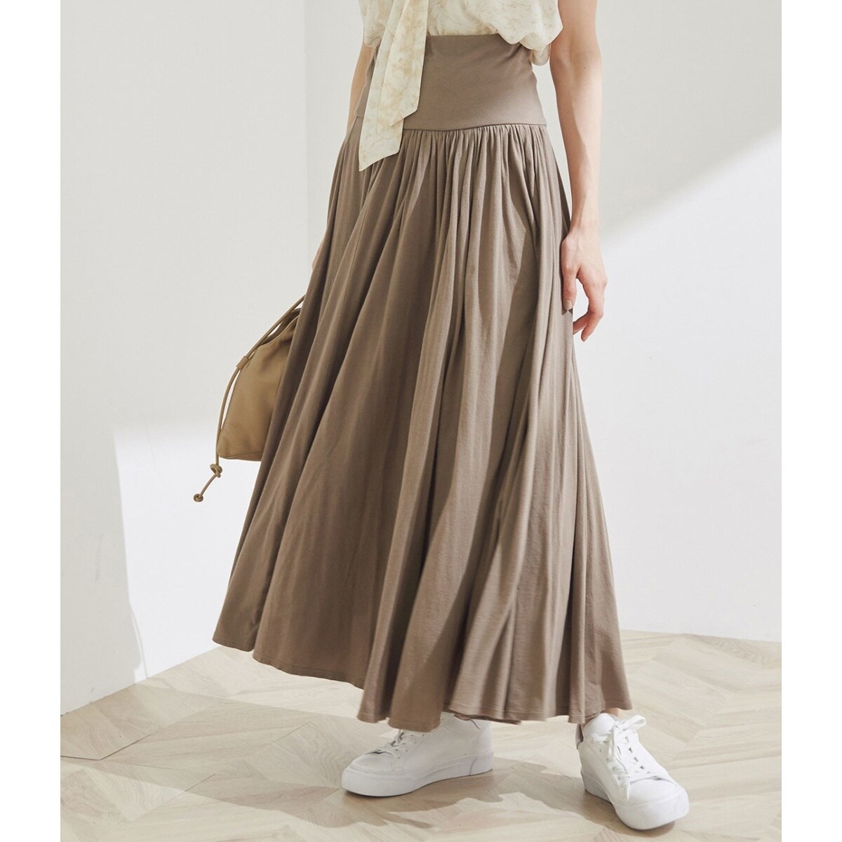 【新品three dots x ROPE'】マキシジ ヤージースカート three dots × ROPE 】マキシジャージースカート | ロペ(ROPE