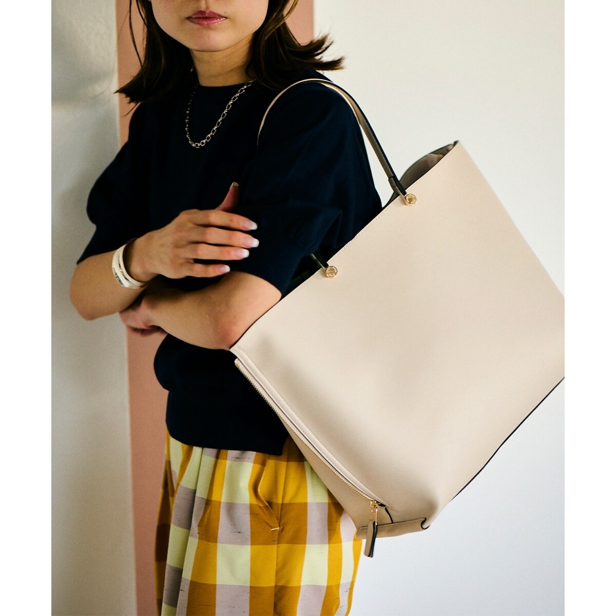 E'POR】【A4対応】 Y BAG Wideサイドジップ横型トートバッグ） | ロペ