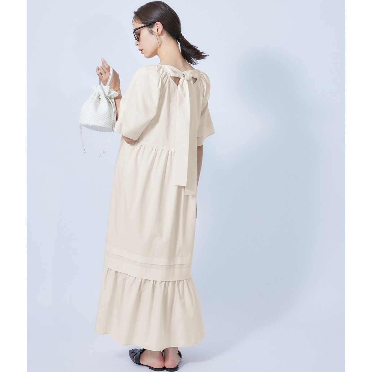 バックリボンティアードワンピース/WEB限定 | ロペ(ROPE') | マルイ
