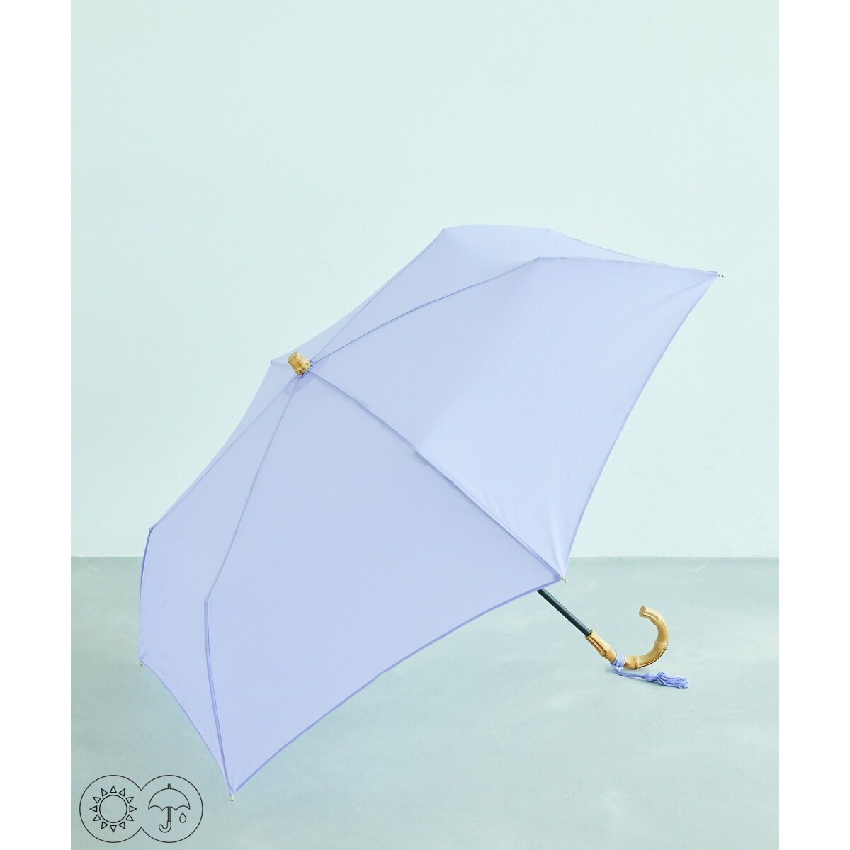 晴雨兼用】バンブーハンドルコンパクトアンブレラ 折りたたみ傘 | ロペ