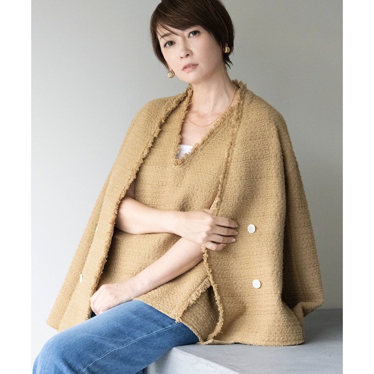 辺見えみりさんコラボ】OUTERSUNSET×ROPE' ツイードジャケット | ロペ