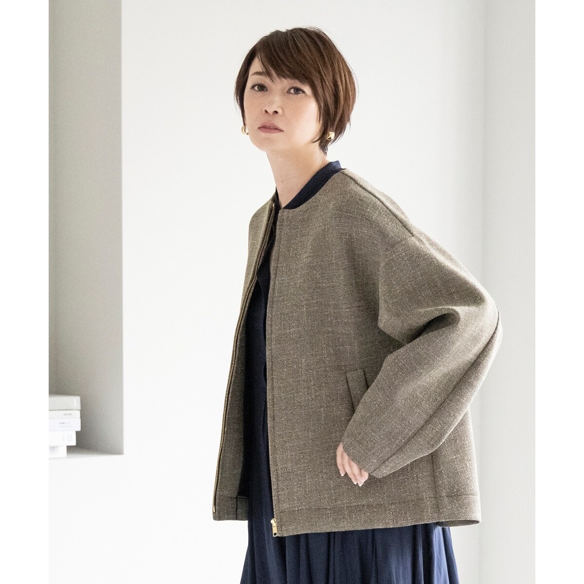 辺見えみりさんコラボ】OUTERSUNSET×ROPE' ボンディング ツイード